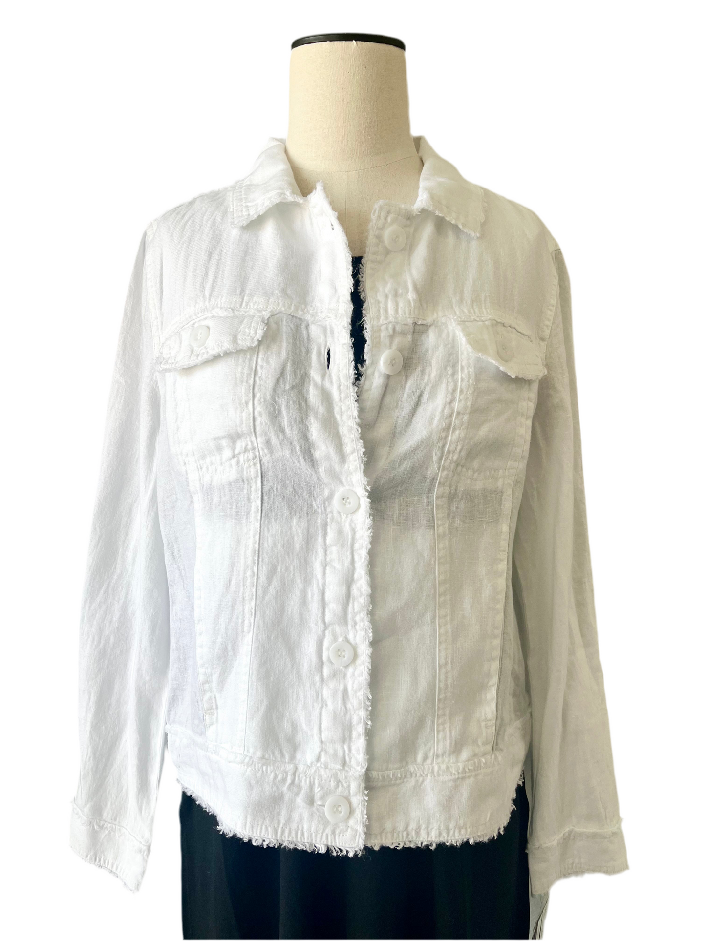 LuluB Linen Jacket White