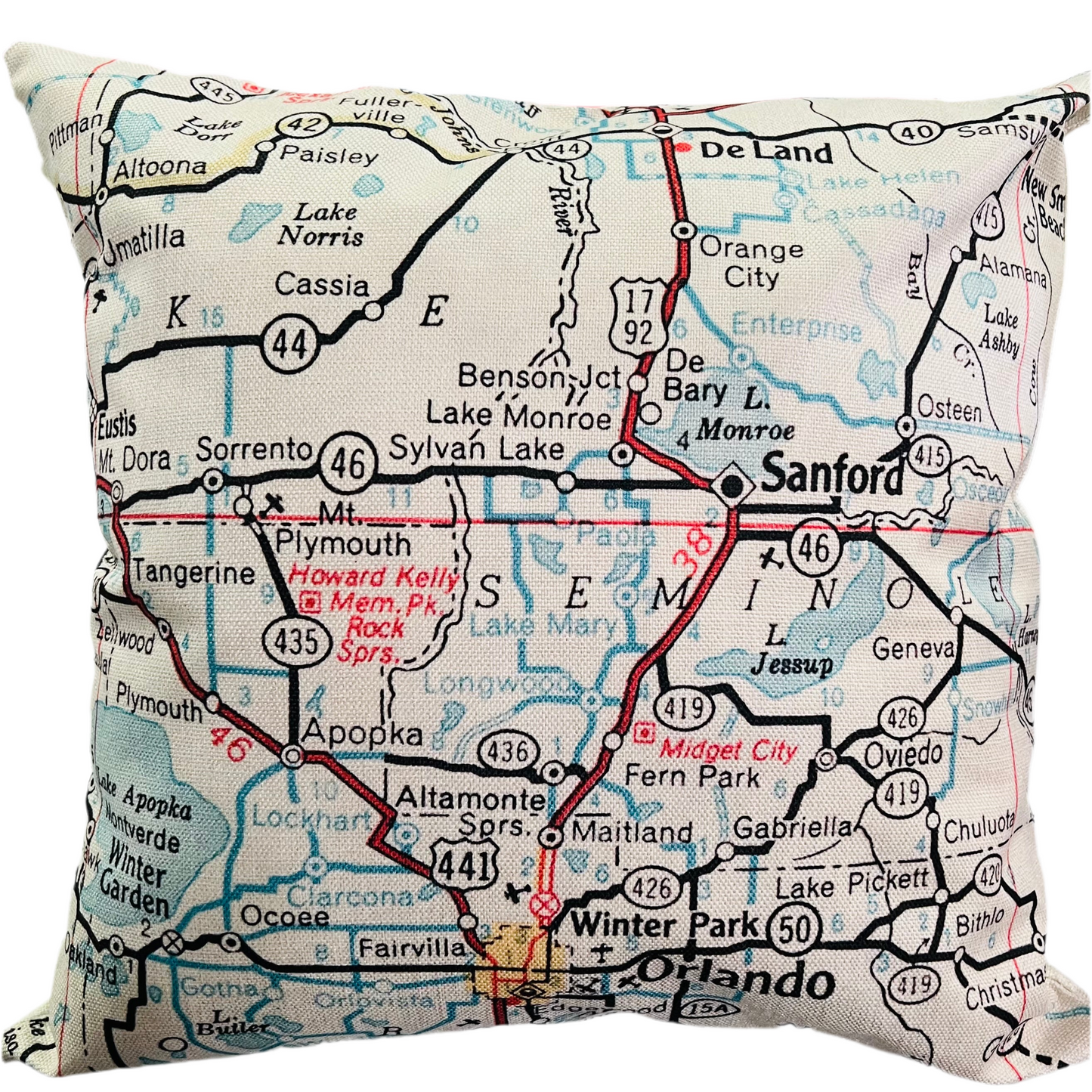 Orlando Map pillow