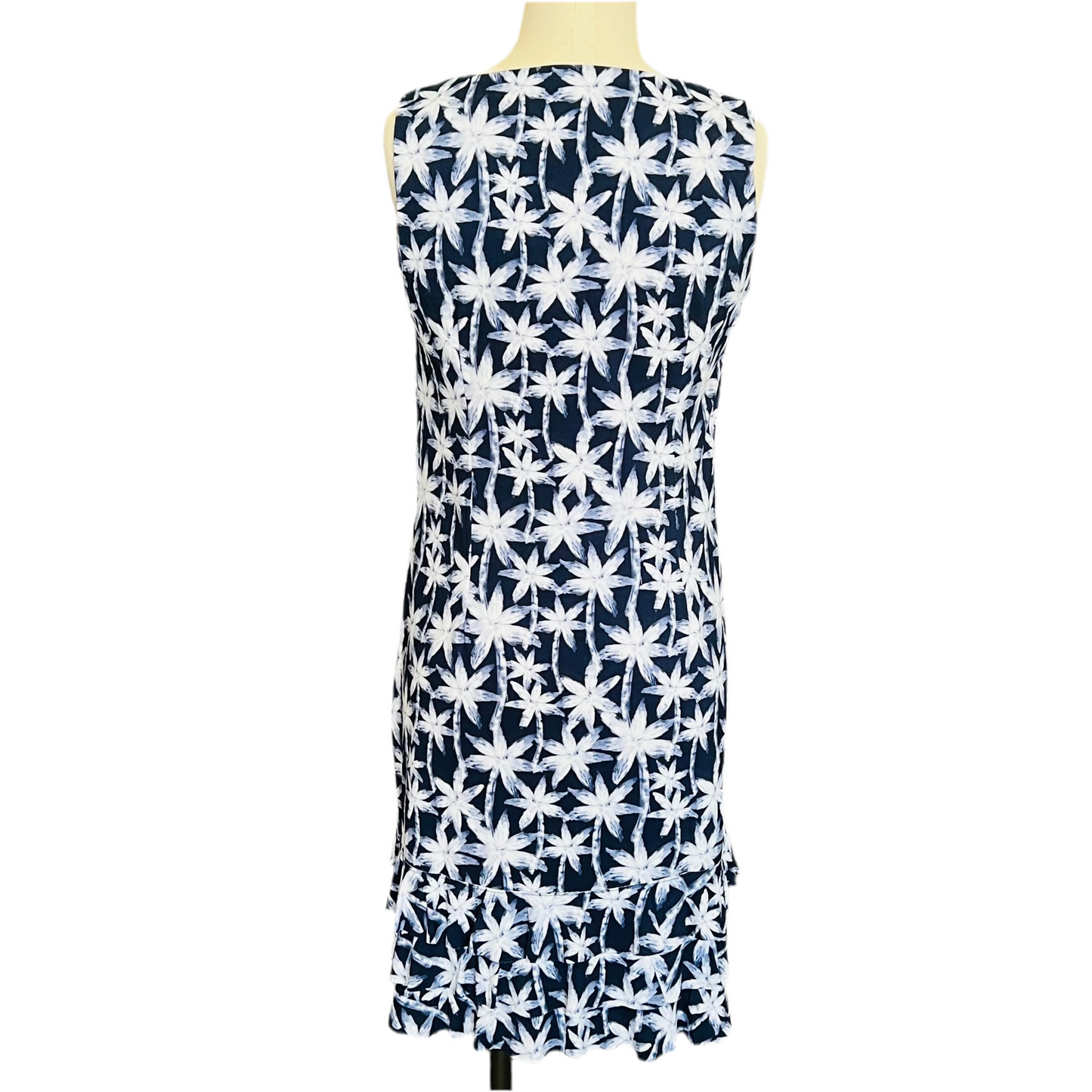 LuluB Beachtime Sleeveless ruffle bottom Dress