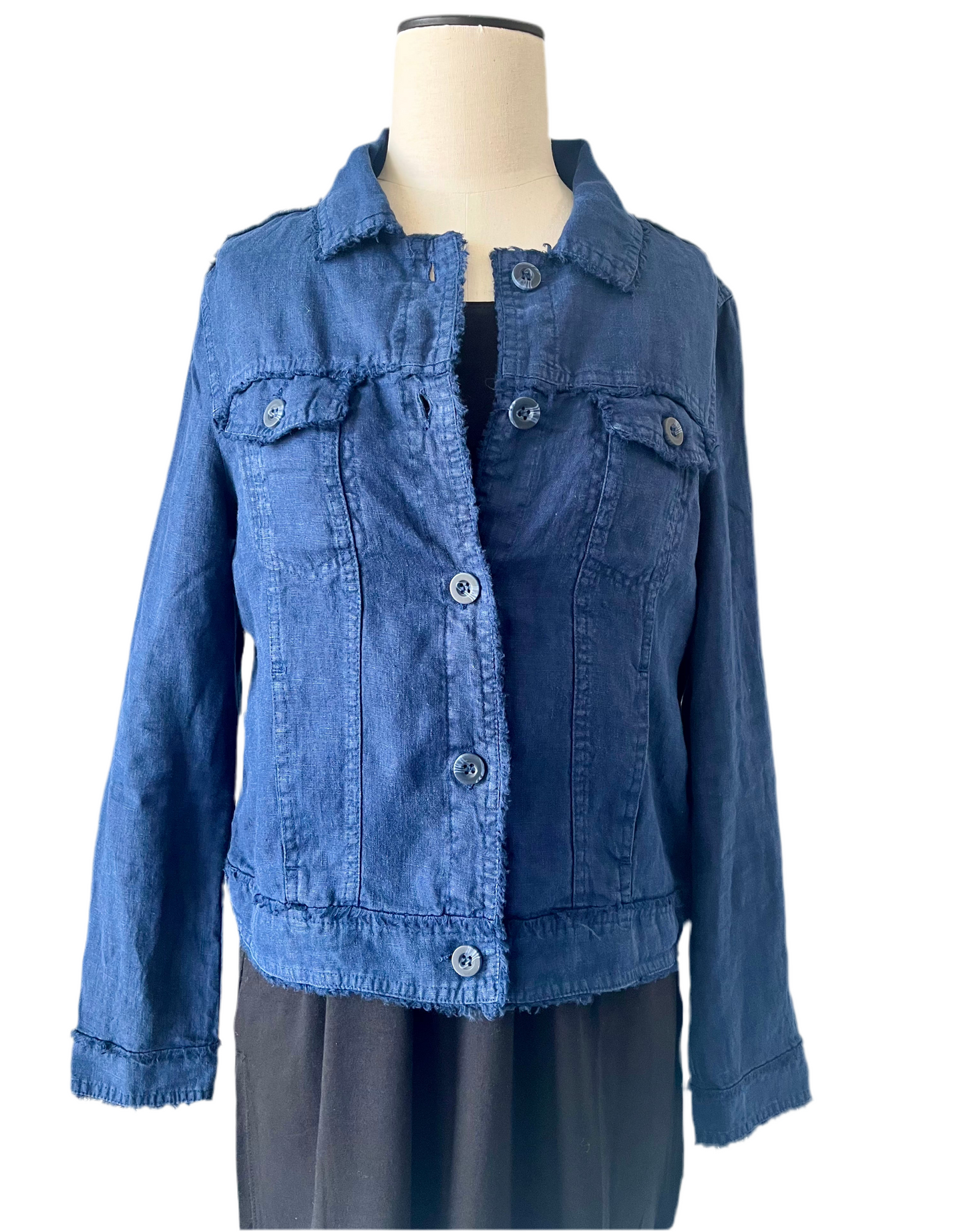 LuluB Linen Jacket Navy