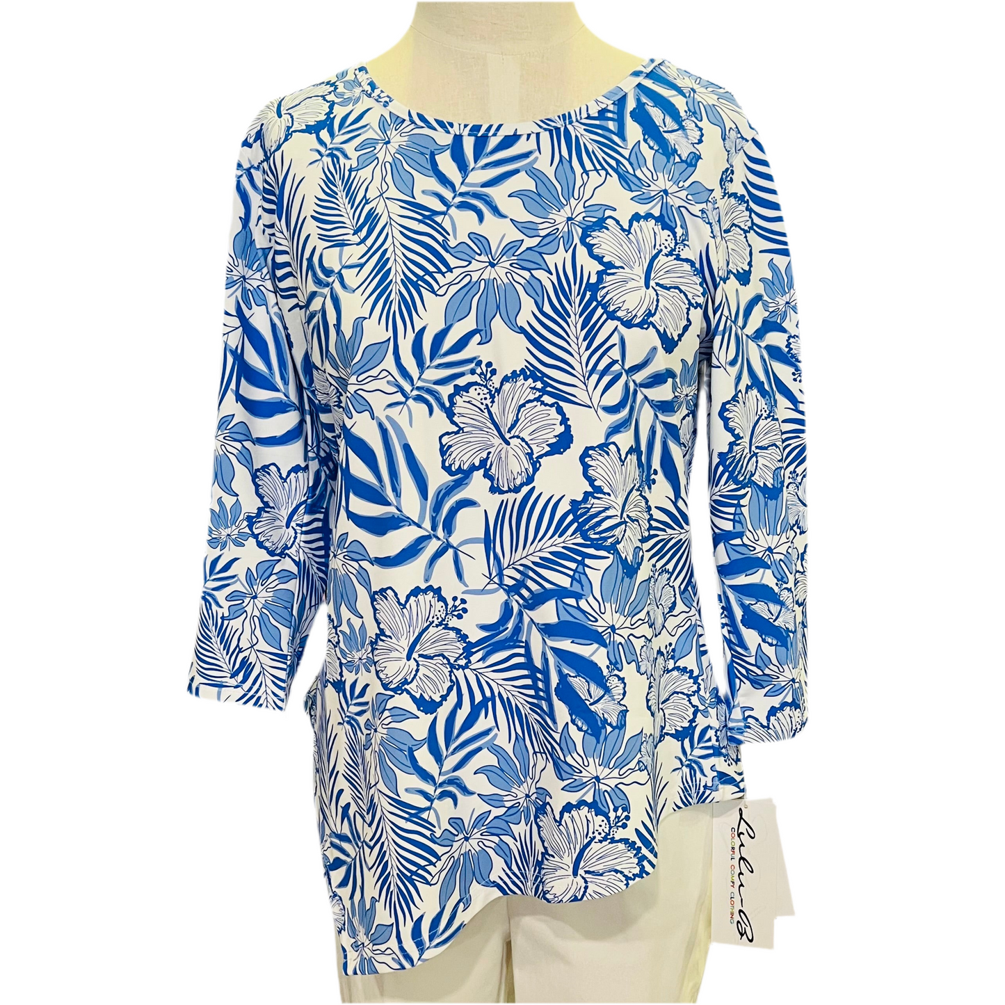 LuluB Asymmetrical 3/4 Sleeve top