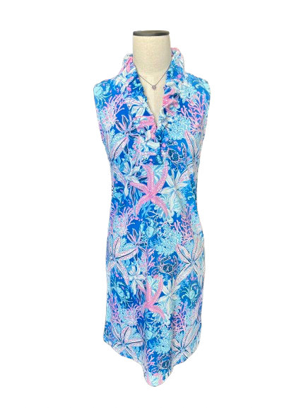 Ruffle Neck Dress in SPF fabric