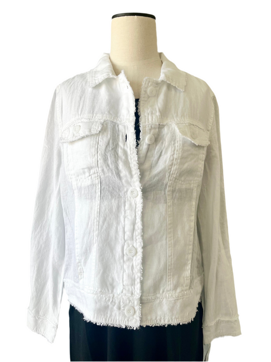 LuluB Linen Jacket White