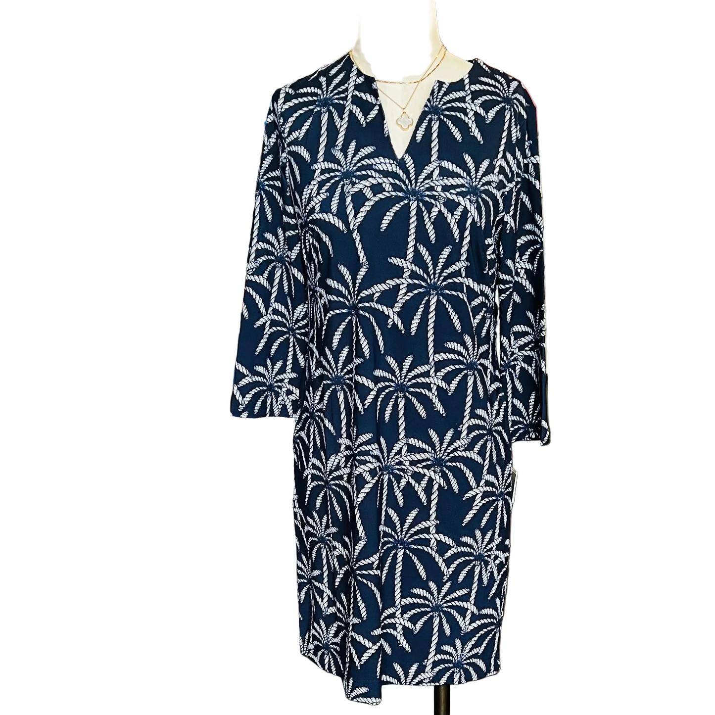 Lulu B notched 3/4 sleeve travel dress