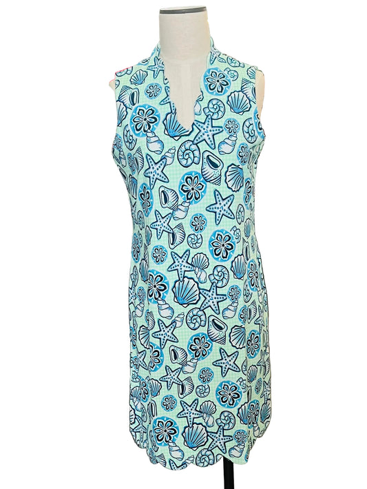 LuluB Sleeveless Scallop Dress