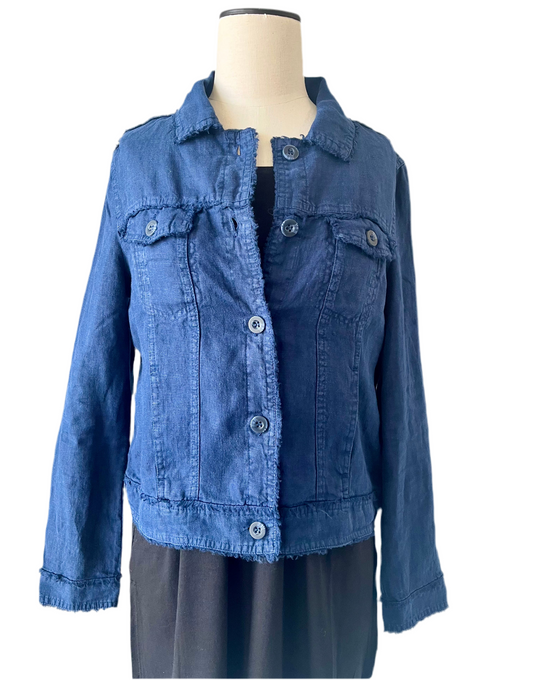 LuluB Linen Jacket Navy