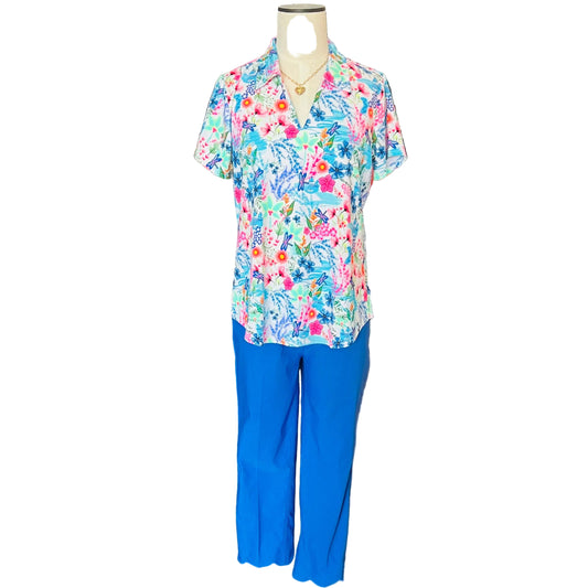 Lulu B collared short sleeve top